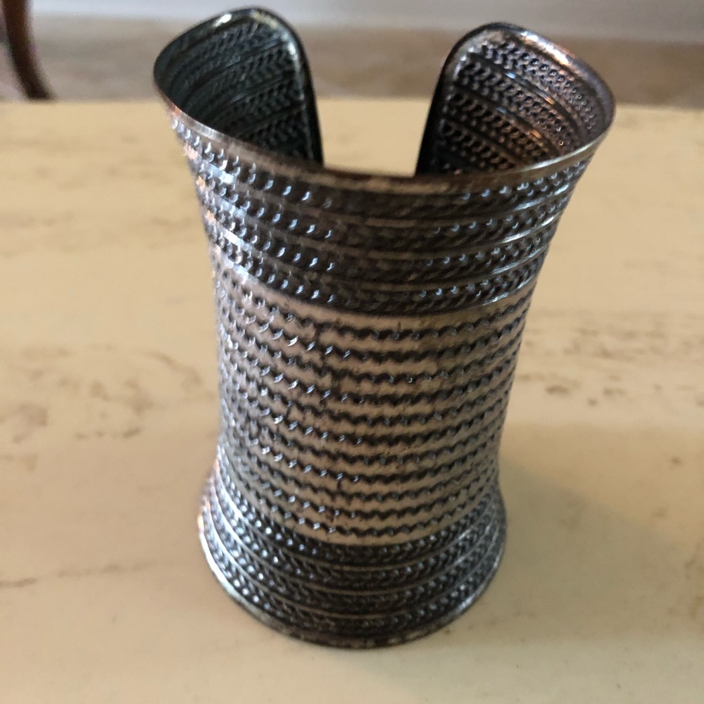 Silver Cuff Bracelet, Statement Bracelet - image 6